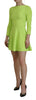 Dsquared² Green Viscose Long Sleeve A-line Sheath Mini Dress