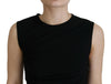 Dsquared² Black Viscose Sleeveless Ruched Maxi Dress