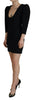 Dsquared² Black Polyester Long Sleeves Bodycon Sheath Dress