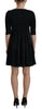 Dsquared² Black Acetate Short Sleeves A-line Sheath Dress