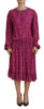 Dsquared² Fuchsia Stars Embellished Long Sleeves Dress