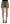 Dsquared² Green Cotton Mid Waist Drawstring Tapered Shorts