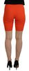 Dsquared² Orange Viscose Mid Waist Slim Fit Bermuda Shorts