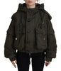 Dsquared² Green Cotton Hooded Cargo Button Jacket