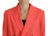 Dsquared² Pink Double Breasted Coat Blazer Jacket