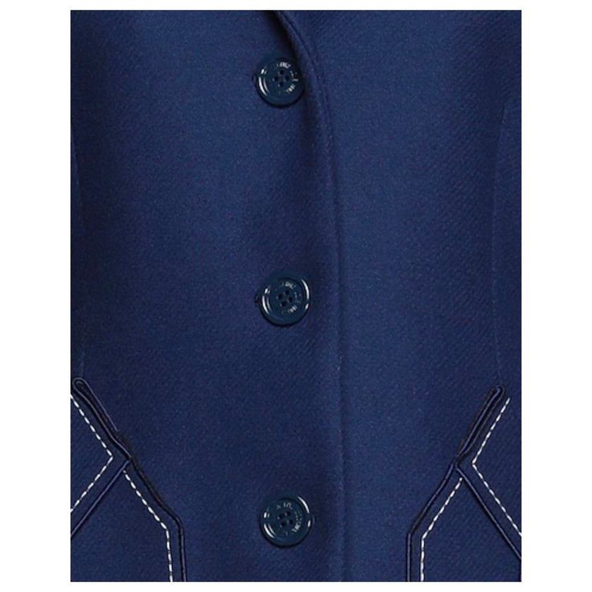 Love Moschino Blue Wool Women Coat