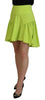 Dsquared² Green High Waist A-line Pleated Mini Women Skirt