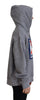 Dsquared² Gray Logo Print Cotton Hoodie Sweatshirt Sweater