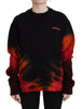 Dsquared² Black Tie Dye Logo Print Women Long Sleeve Sweater
