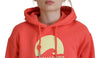 Dsquared² Pink Logo Print Cotton Hoodie Sweatshirt Sweater