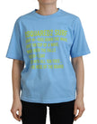 Dsquared² Blue Logo Print Cotton Crewneck Short Sleeve T-shirt