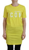 Dsquared² Yellow CottonShiny Icon Renny Dress Crewneck T-shirt