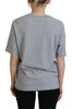 Dsquared² Gray Logo Cotton Crewneck Short Sleeve Tee T-shirt