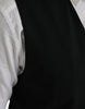 Dolce & Gabbana Black Wool Formal Dress Waistcoat Vest