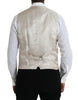 Dolce & Gabbana Off White Cotton Waistcoat Dress Formal Vest