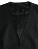 Dolce & Gabbana Black Wool Waistcoat Dress Formal Vest