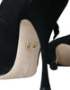 Dolce & Gabbana Black Stiletto Heels Mid Calf Boots Shoes