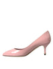 Dolce & Gabbana Light Pink Patent Leather Heels Pumps Shoes