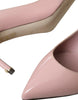 Dolce & Gabbana Light Pink Patent Leather Heels Pumps Shoes
