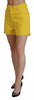 Dsquared² Yellow Cotton High Waist Baggy Women Hotpants Shorts