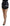 Dsquared² Black Checkered High Waist A-line Denim Mini Skirt