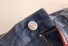 Dsquared² Blue Mid Waist Cropped Twiggy Denim Jeans