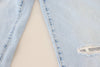 Dsquared² Blue Tattered Mid Waist Cropped Twiggy Denim Jeans