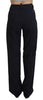 Dsquared² Black Checkered High Waist Straight Pants