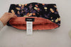 Dsquared² Black Floral Embroidery Mid Waist A-line Mini Skirt