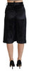 Dsquared² Black Pleated High Waist Wide Leg Cropped Pants
