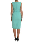 Dolce & Gabbana Green Viscose Sleeveless Bodycon Midi Dress
