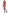 Dolce & Gabbana Red White Floral Sleeveless Sheath Midi Dress