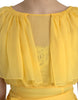 Dolce & Gabbana Yellow Silk Sheath Belted Long Maxi Dress