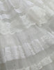 Dolce & Gabbana White Nylon Sheer Tiered Lace Maxi Dress