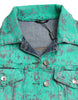Dolce & Gabbana Green Cotton Tie Dye Cropped Cropped Denim Jacket