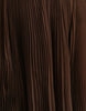 Dolce & Gabbana Brown Polyester Pleated High Waist Midi Skirt