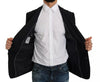 Dolce & Gabbana Blue Jacquard Slim Floral Jacket Blazer