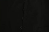 Dolce & Gabbana Black Wool Stretch Waistcoat Formal Dress Vest