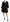 Dolce & Gabbana Black Mesh Pleated Mini Silk Blend Dress