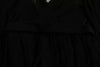 Dolce & Gabbana Black Mesh Pleated Mini Silk Blend Dress