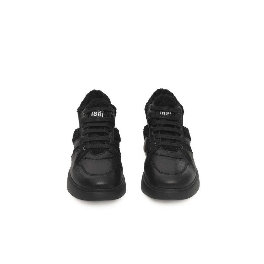 Cerruti 1881 Black Cowhide Women Sneaker