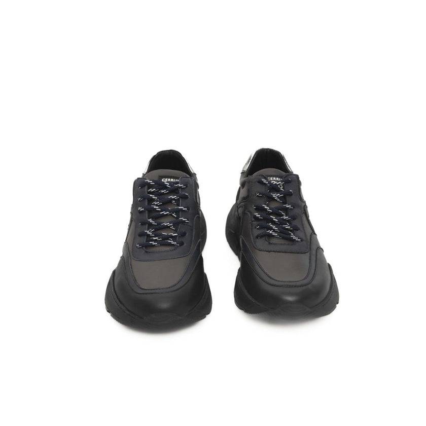 Cerruti 1881 Blue Cowhide Men Sneaker