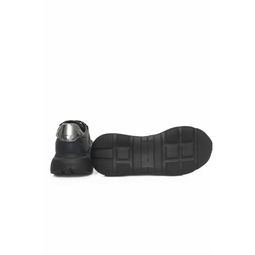 Cerruti 1881 Blue Cowhide Men Sneaker