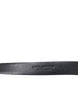 Dolce & Gabbana Black Leather Silver Metal Buckle Men Belt