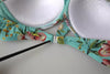 Dolce & Gabbana Mint Green Floral Print Beachwear Bikini Top