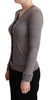 Dolce & Gabbana Gray Wool Button Down Cardigan Sweater