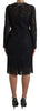 Dolce & Gabbana Black Nylon Lace Embellished Sheath Dress