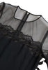 Dolce & Gabbana Black Sheer Floral Lace Sheath Midi Dress