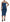 Dolce & Gabbana Blue Mesh Trim Ruched Tulle Sheath Dress