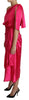 Dolce & Gabbana Fuchsia Fitted Cut One Shoulder Midi Dress